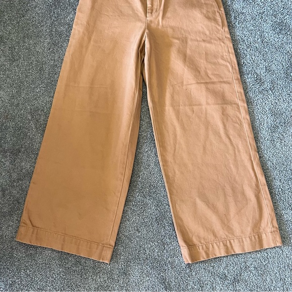 Club Monaco pants womens 4 orange high rise wide‎ leg cotton baddie coastal - Picture 6 of 15